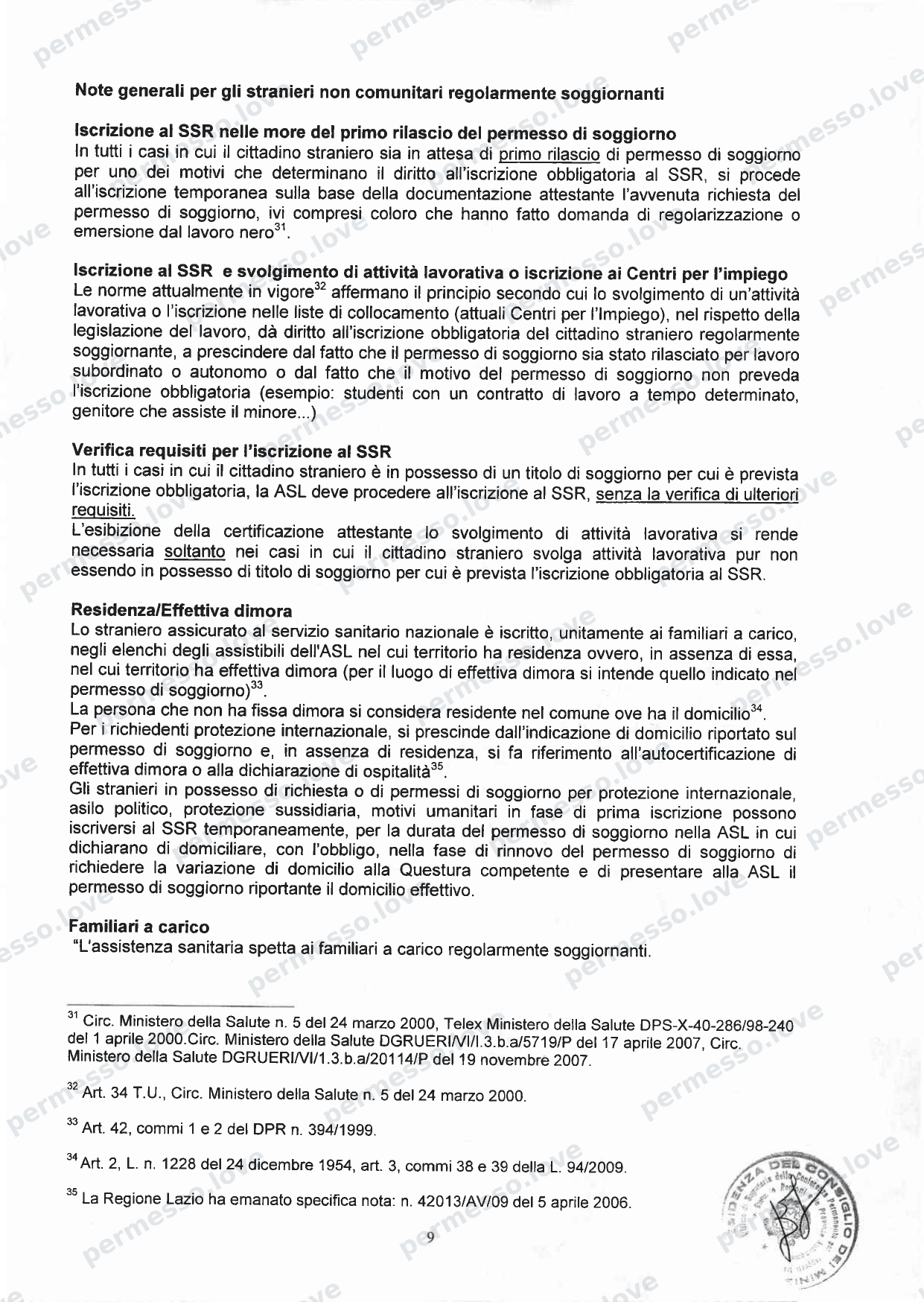 Accordo Stato-Regioni sulla assistenza sanitaria agli stranieri in Italia (2012, Rep. N 255/CSR) - pagina 12/65