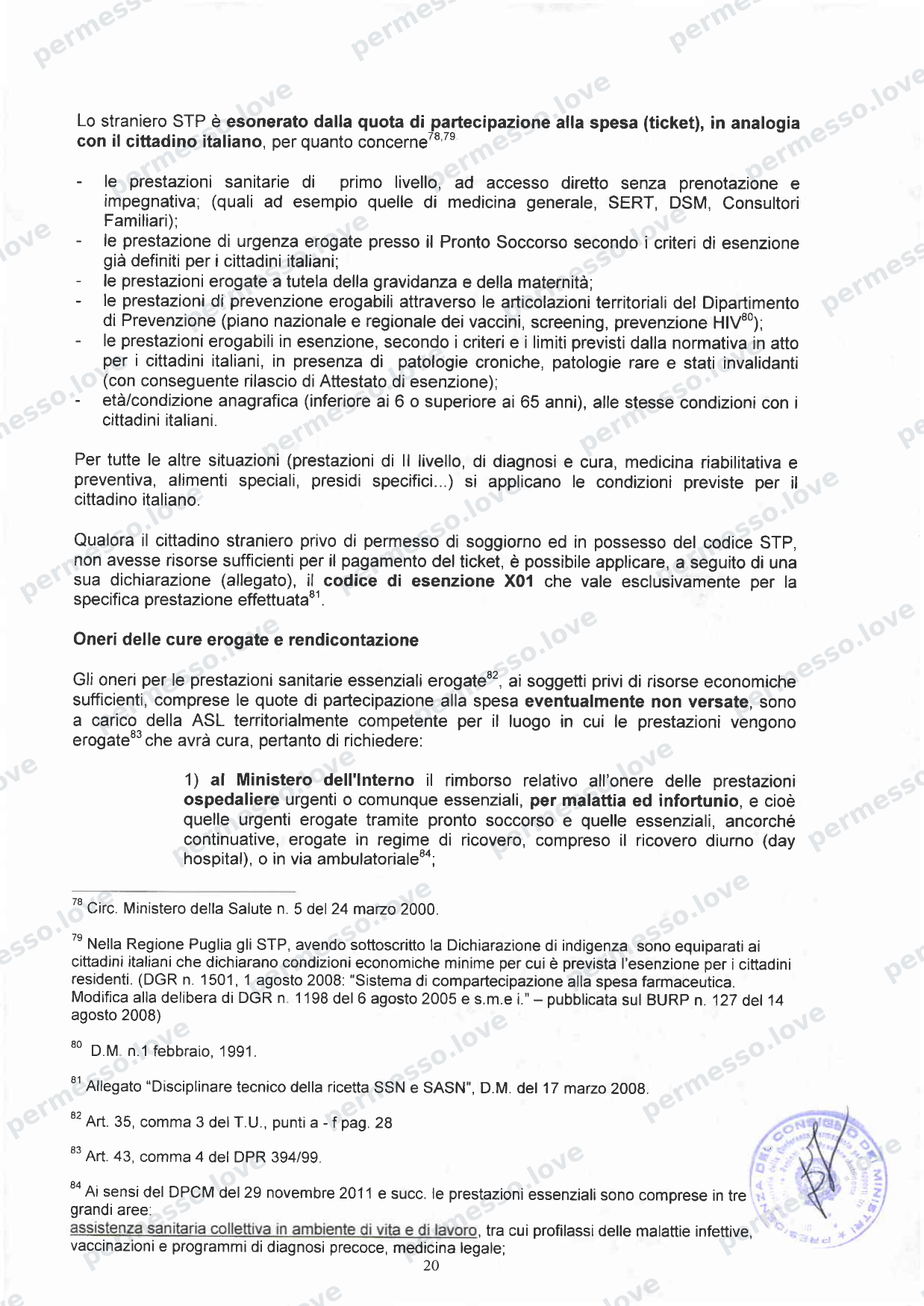Accordo Stato-Regioni sulla assistenza sanitaria agli stranieri in Italia (2012, Rep. N 255/CSR) - pagina 23/65