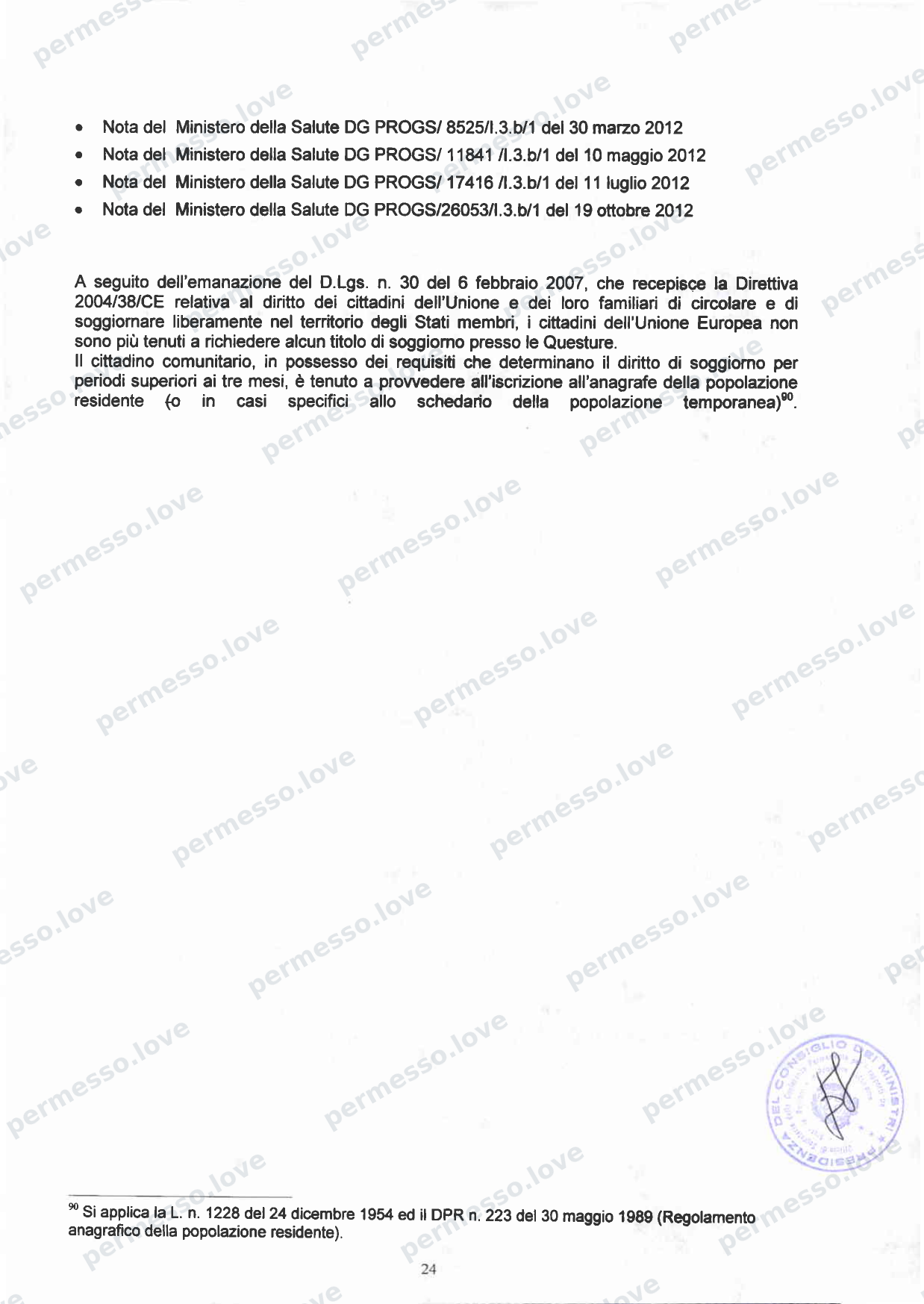 Accordo Stato-Regioni sulla assistenza sanitaria agli stranieri in Italia (2012, Rep. N 255/CSR) - pagina 27/65