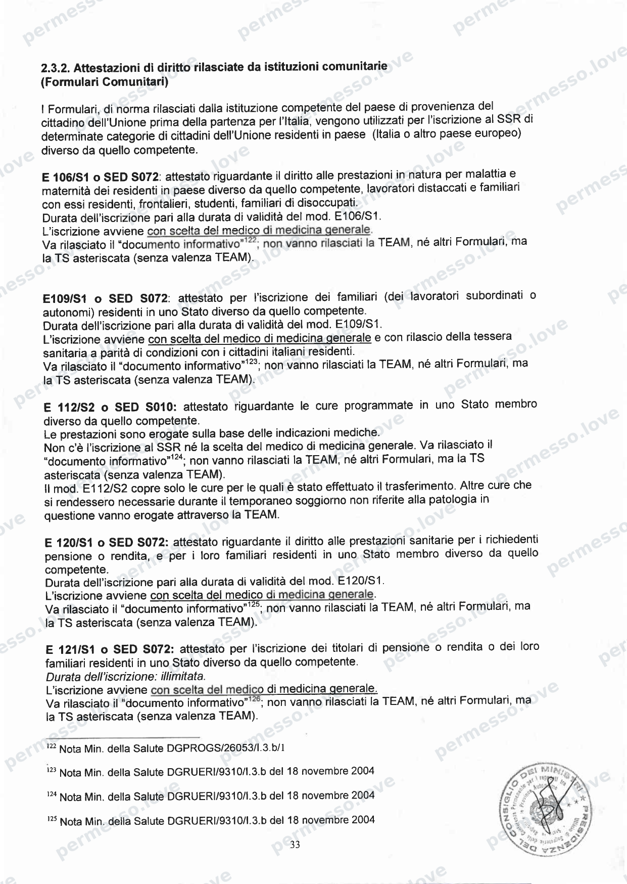 Accordo Stato-Regioni sulla assistenza sanitaria agli stranieri in Italia (2012, Rep. N 255/CSR) - pagina 36/65