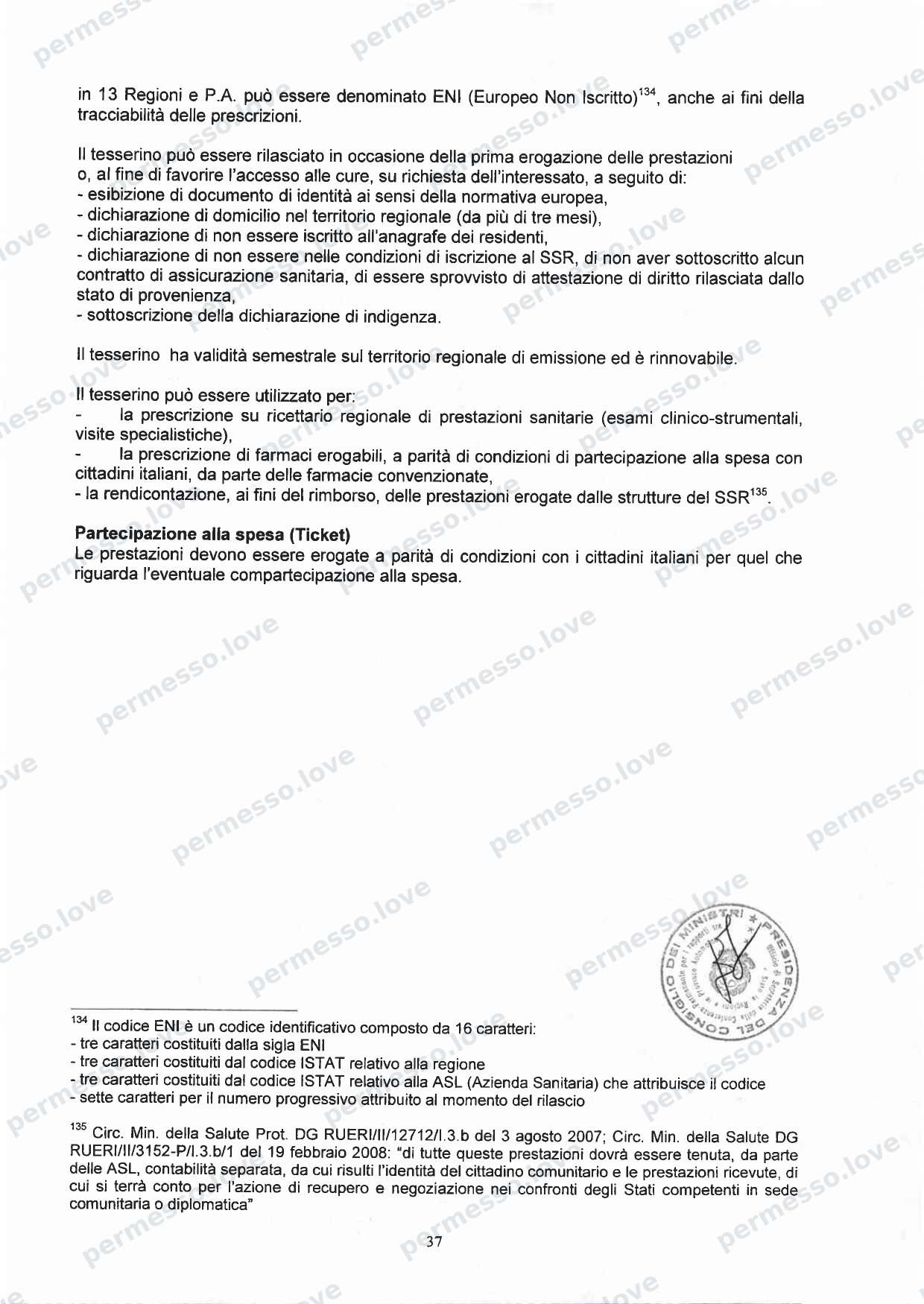 Accordo Stato-Regioni sulla assistenza sanitaria agli stranieri in Italia (2012, Rep. N 255/CSR) - pagina 40/65