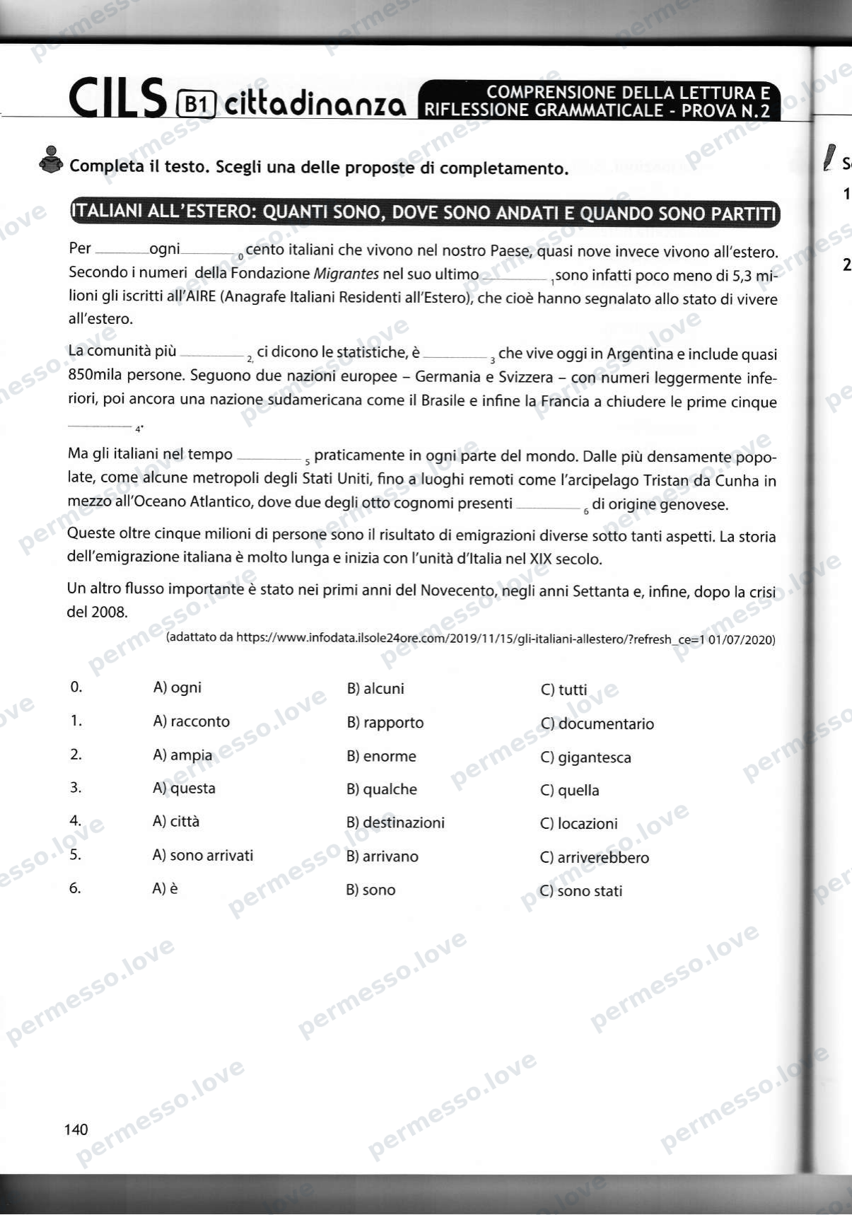 Учебник подготовки к экзамену CILS B1 cittadinanza (Casus Libri) - страница 110/141