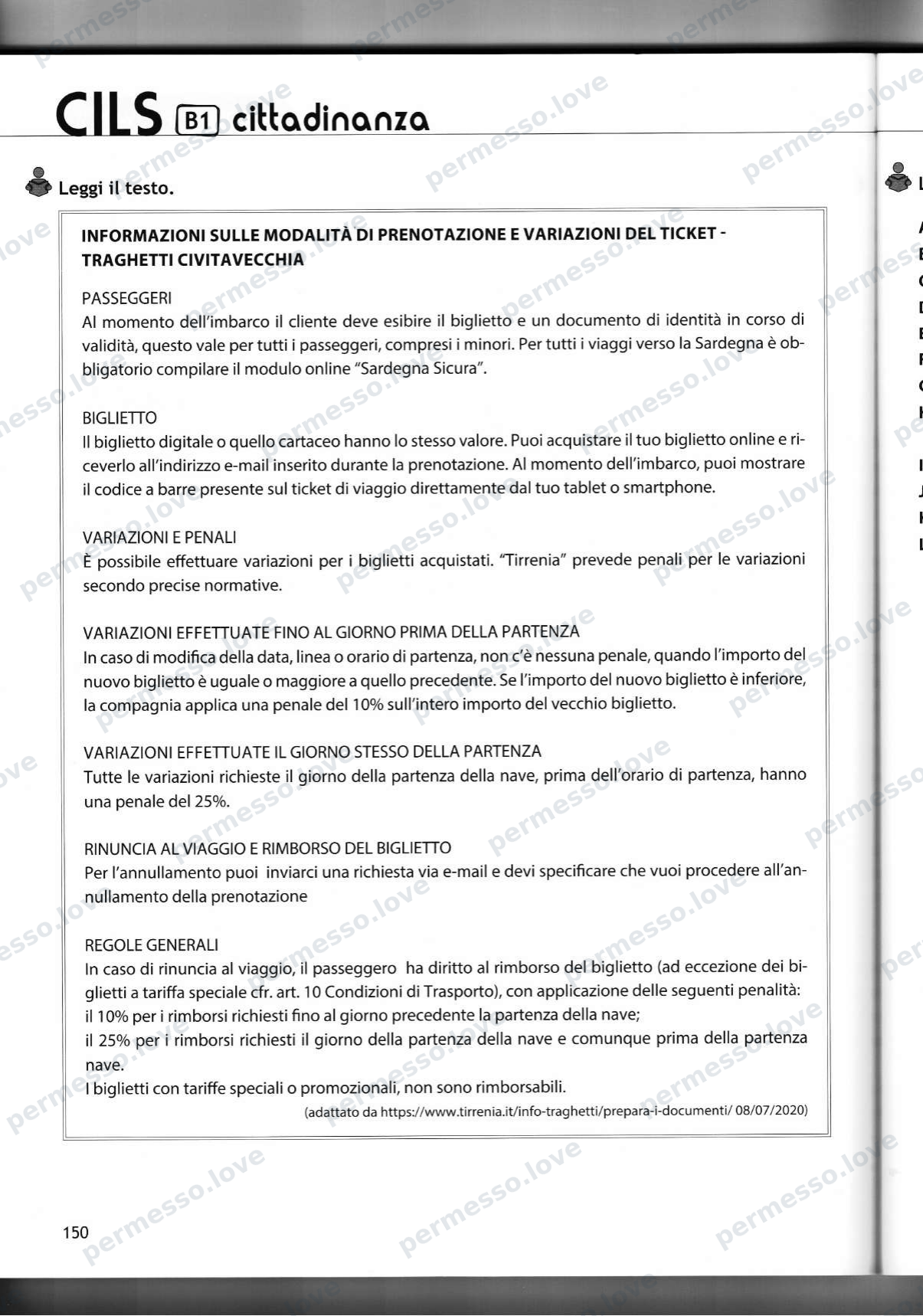 Учебник подготовки к экзамену CILS B1 cittadinanza (Casus Libri) - страница 119/141
