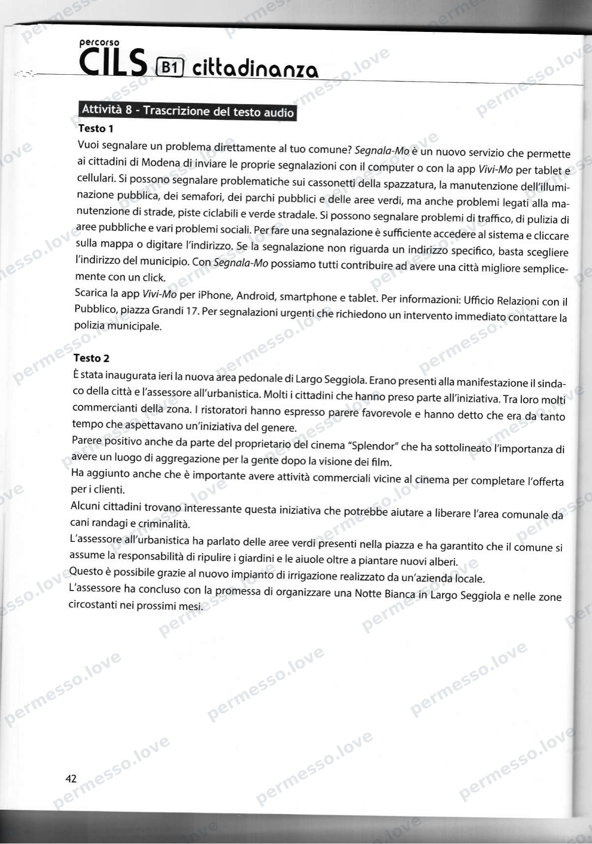Учебник подготовки к экзамену CILS B1 cittadinanza (Casus Libri) - страница 21/141