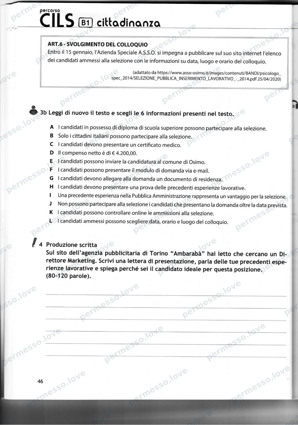 Учебник подготовки к экзамену CILS B1 cittadinanza (Casus Libri) - страница 24/141