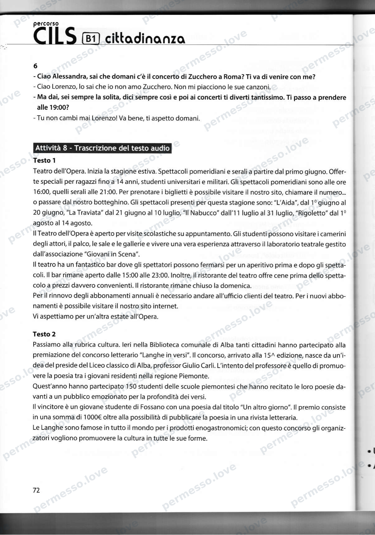 Учебник подготовки к экзамену CILS B1 cittadinanza (Casus Libri) - страница 48/141