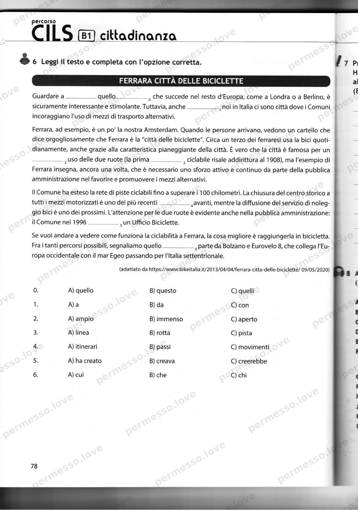 Учебник подготовки к экзамену CILS B1 cittadinanza (Casus Libri) - страница 53/141