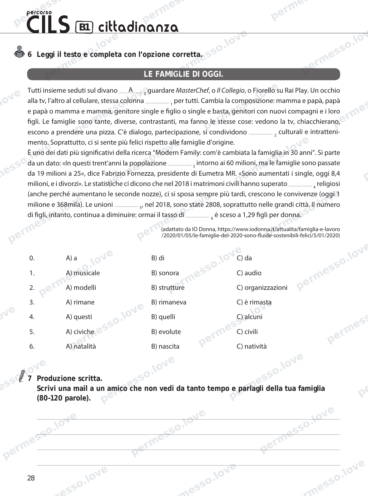 Учебник подготовки к экзамену CILS B1 cittadinanza (Casus Libri) - страница 8/141