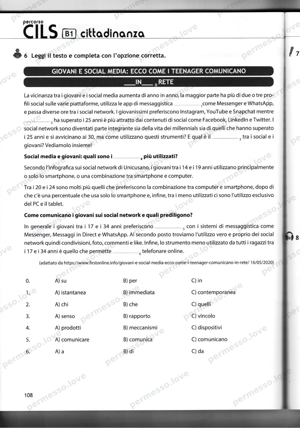 Учебник подготовки к экзамену CILS B1 cittadinanza (Casus Libri) - страница 80/141