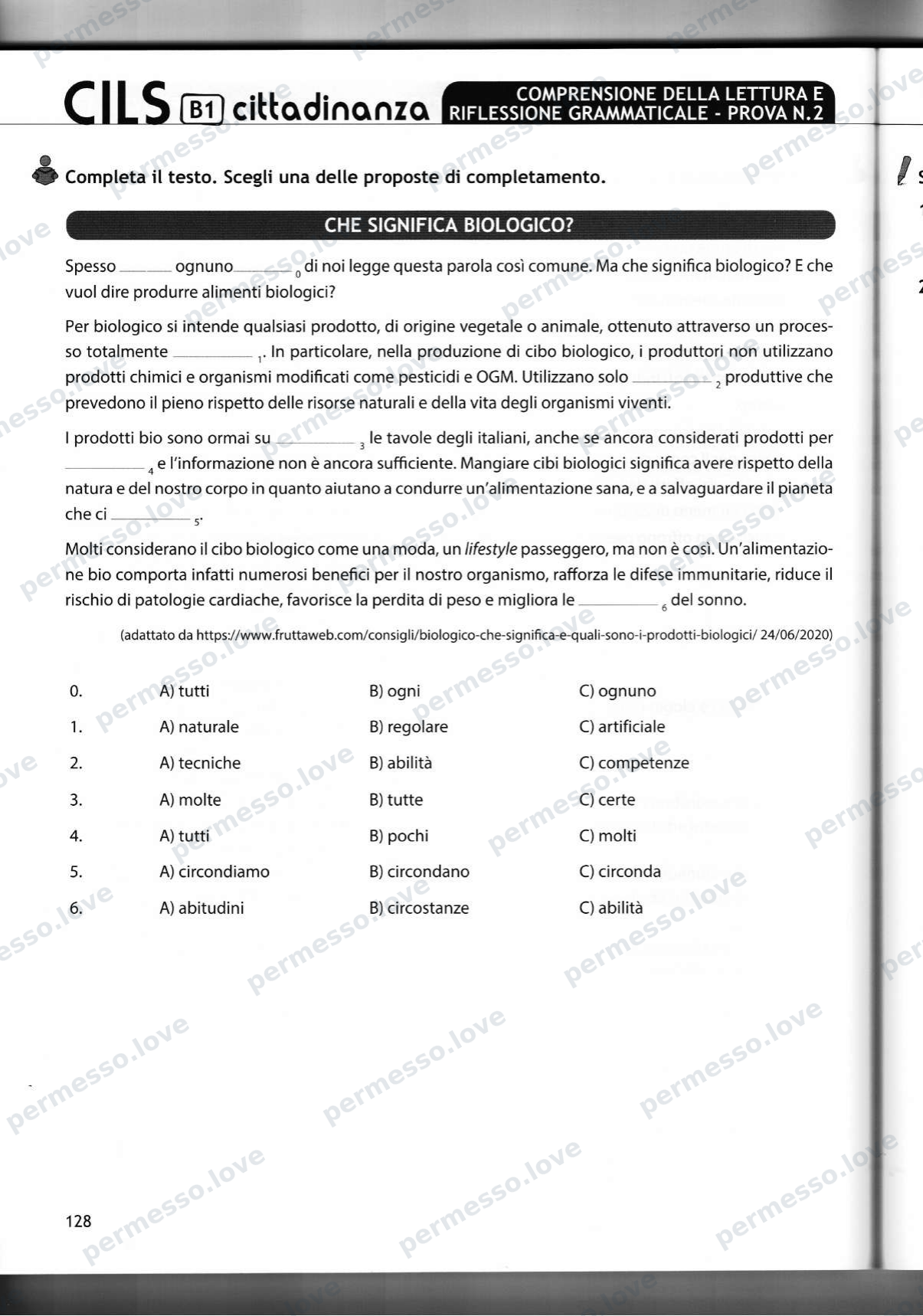 Учебник подготовки к экзамену CILS B1 cittadinanza (Casus Libri) - страница 99/141