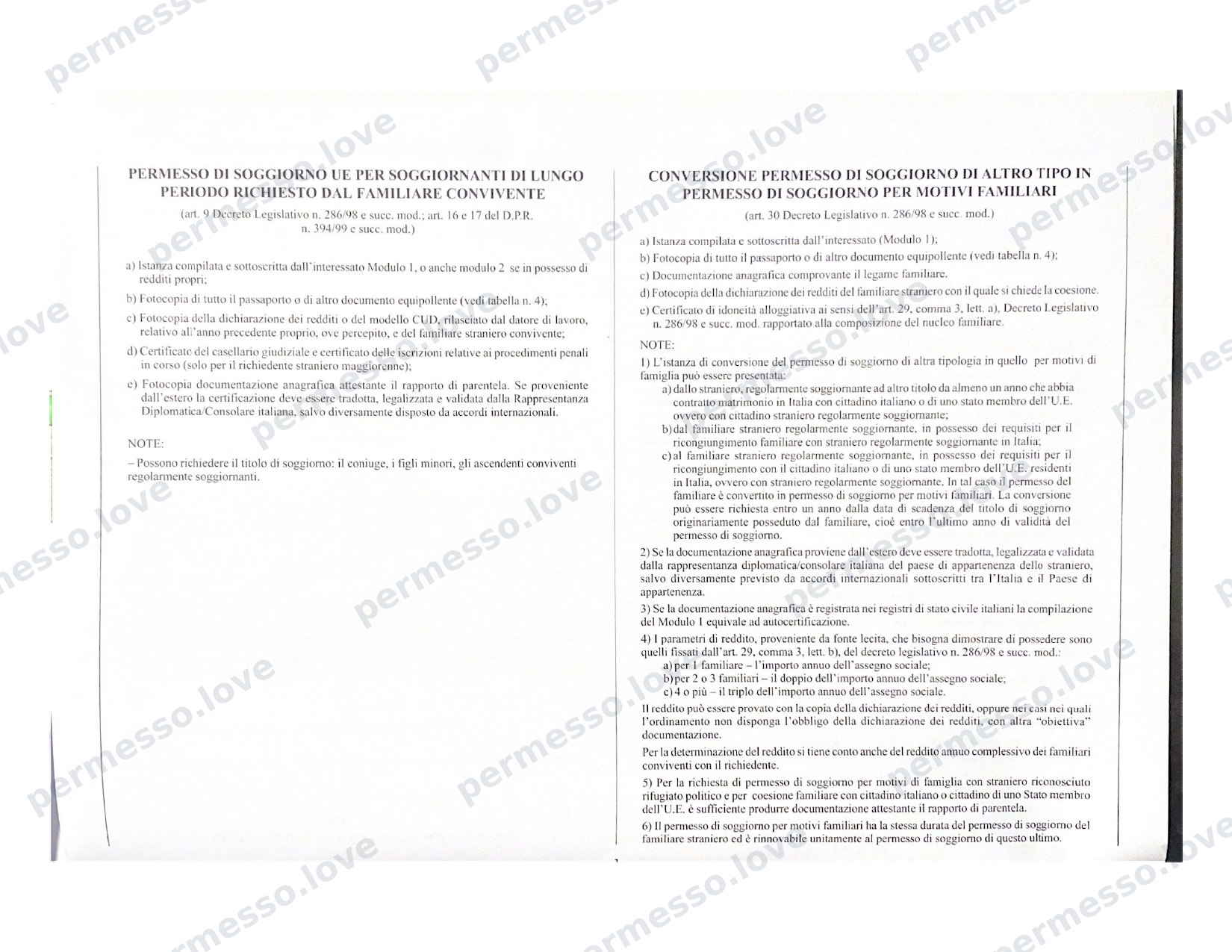 Modulo ufficiale Mod. 209 - richiesta di permesso di soggiorno (Kit Permesso) - pagina 23/24