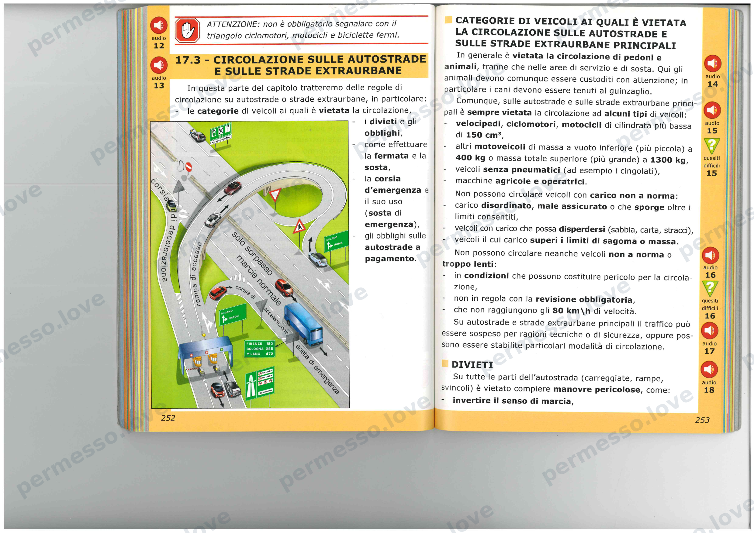 Patente Semplificato - Chapters 13-19 (Traffic Regulations) - page 36/57