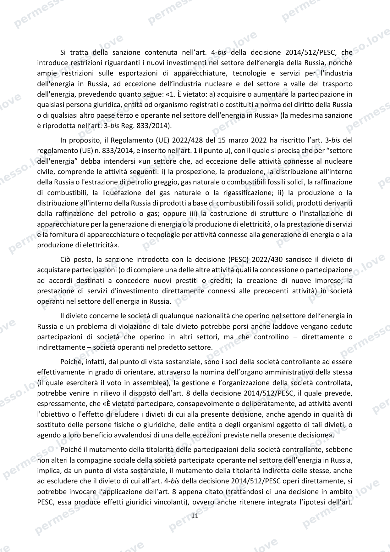 Study by the National Council of Notaries: EU sanctions and transactions of Russian citizens - page 11/13