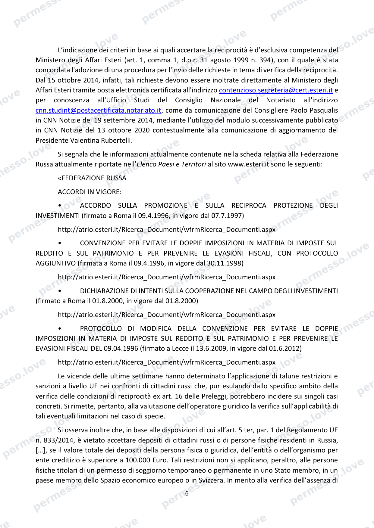 Study by the National Council of Notaries: EU sanctions and transactions of Russian citizens - page 6/13