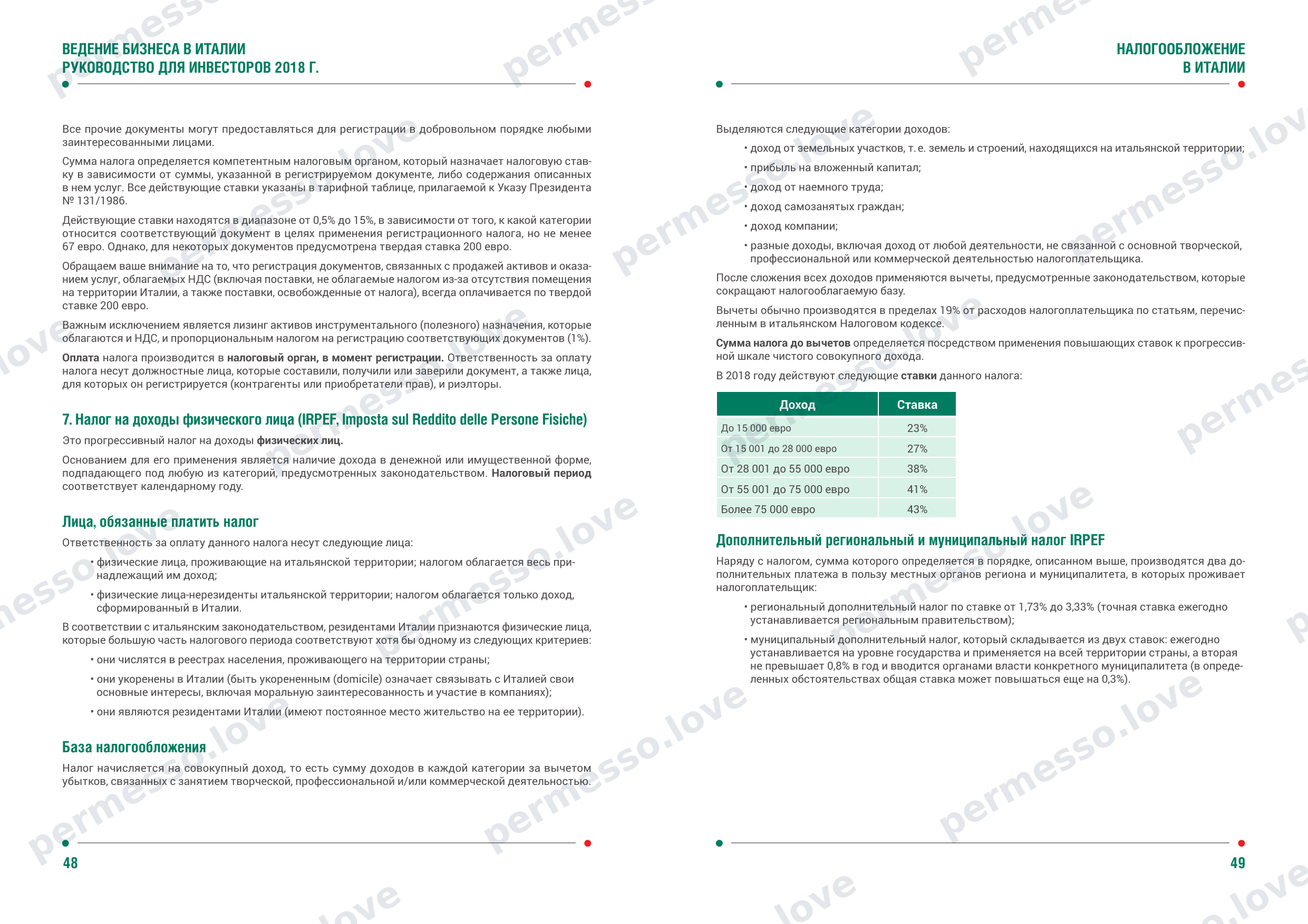 Guide to Doing Business in Italy for Investors (ITA, 2018, in Russian) - page 26/34